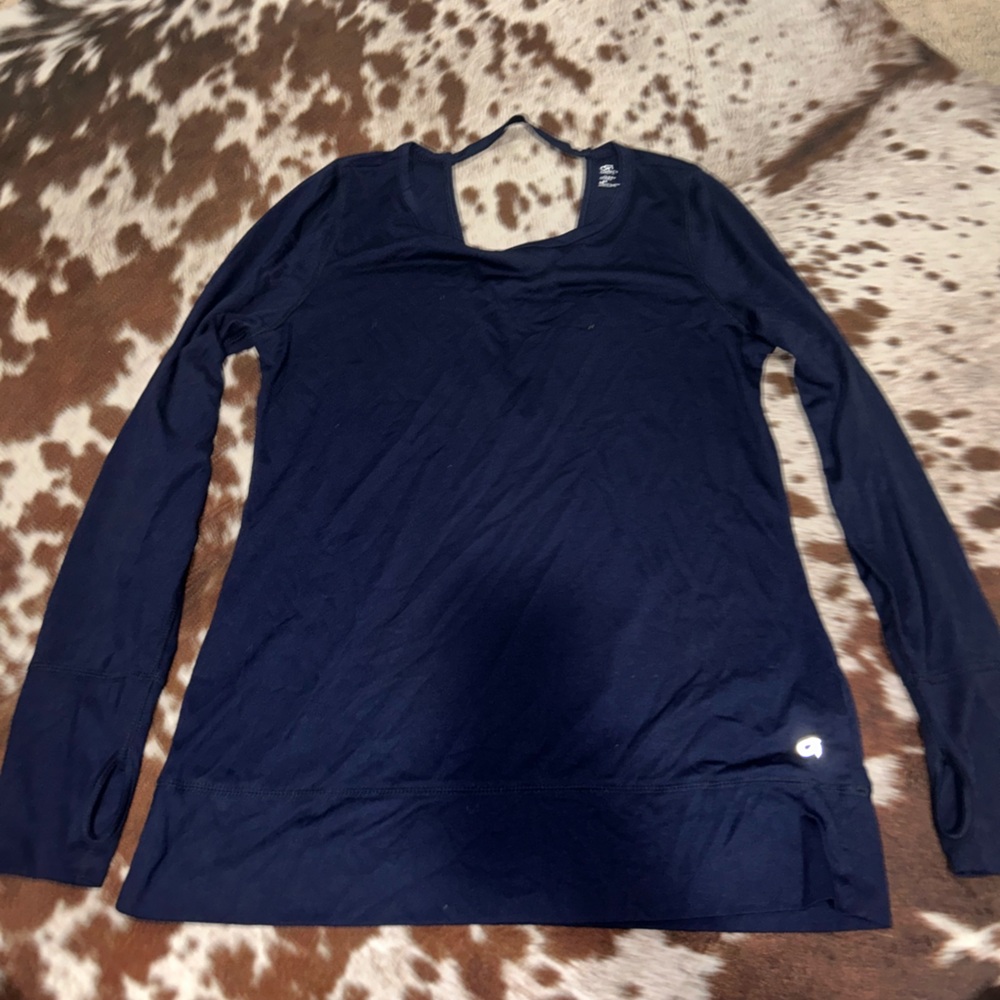 Gap long sleeve blue with cut out back